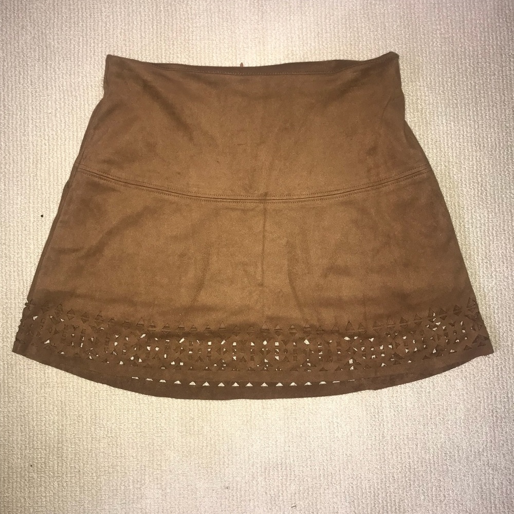 Jolt suede high waisted mini skirt